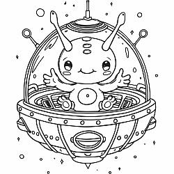 Space Race XXL Coloring Book