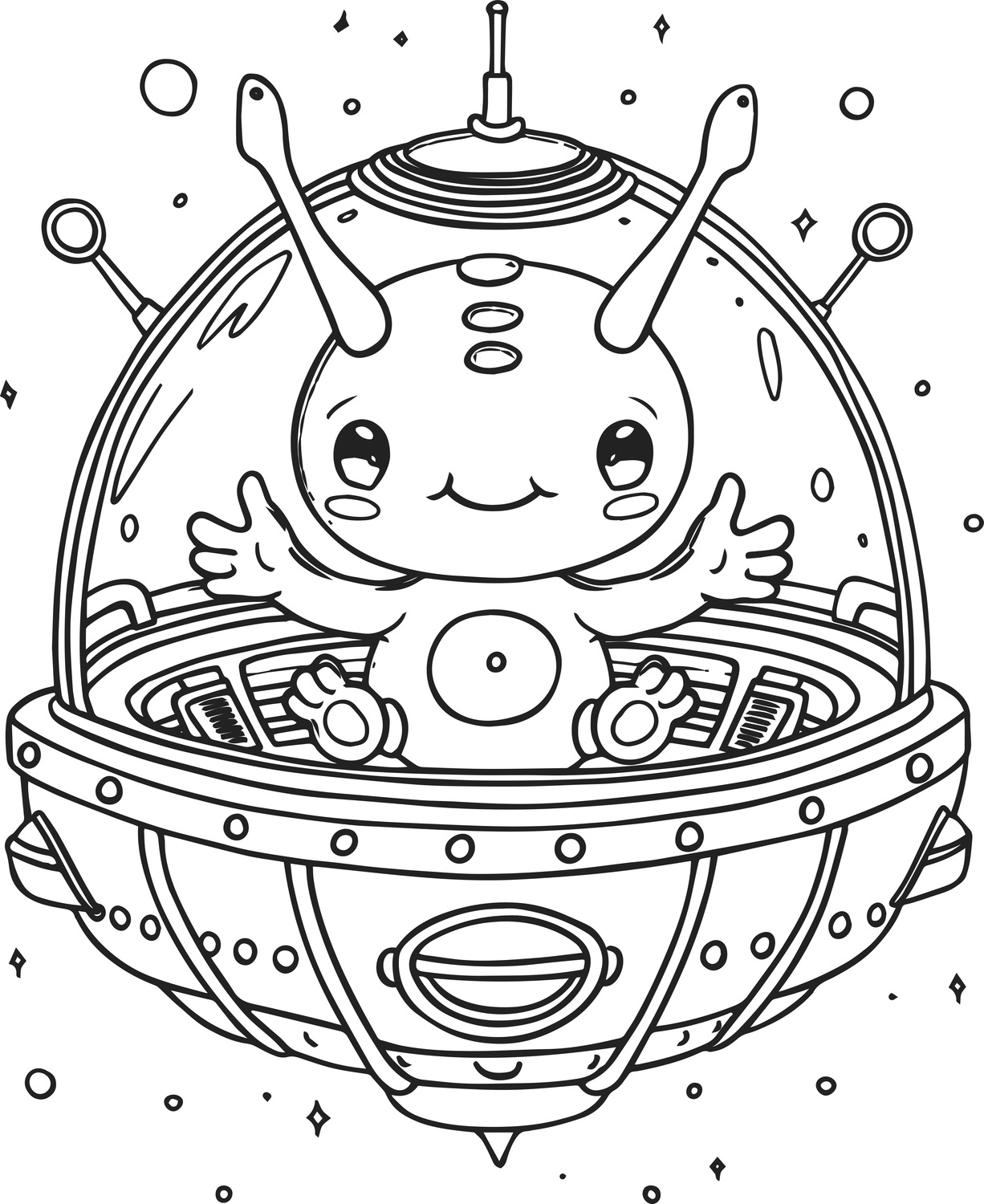 Space Race XXL Coloring Book