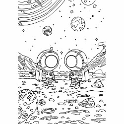 Space Race XXL Coloring Book