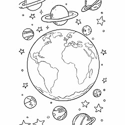 Space Race XXL Coloring Book