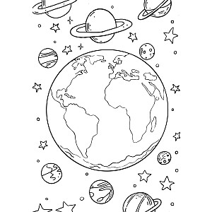 Space Race XXL Coloring Book