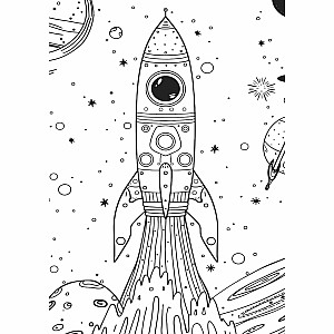 Space Race XXL Coloring Book