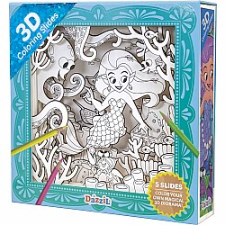3D Coloring Slides - Mermaid