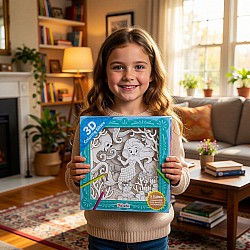 3D Coloring Slides - Mermaid