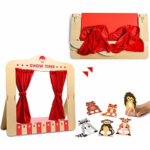 Wooden Tabletop Puppet Theater