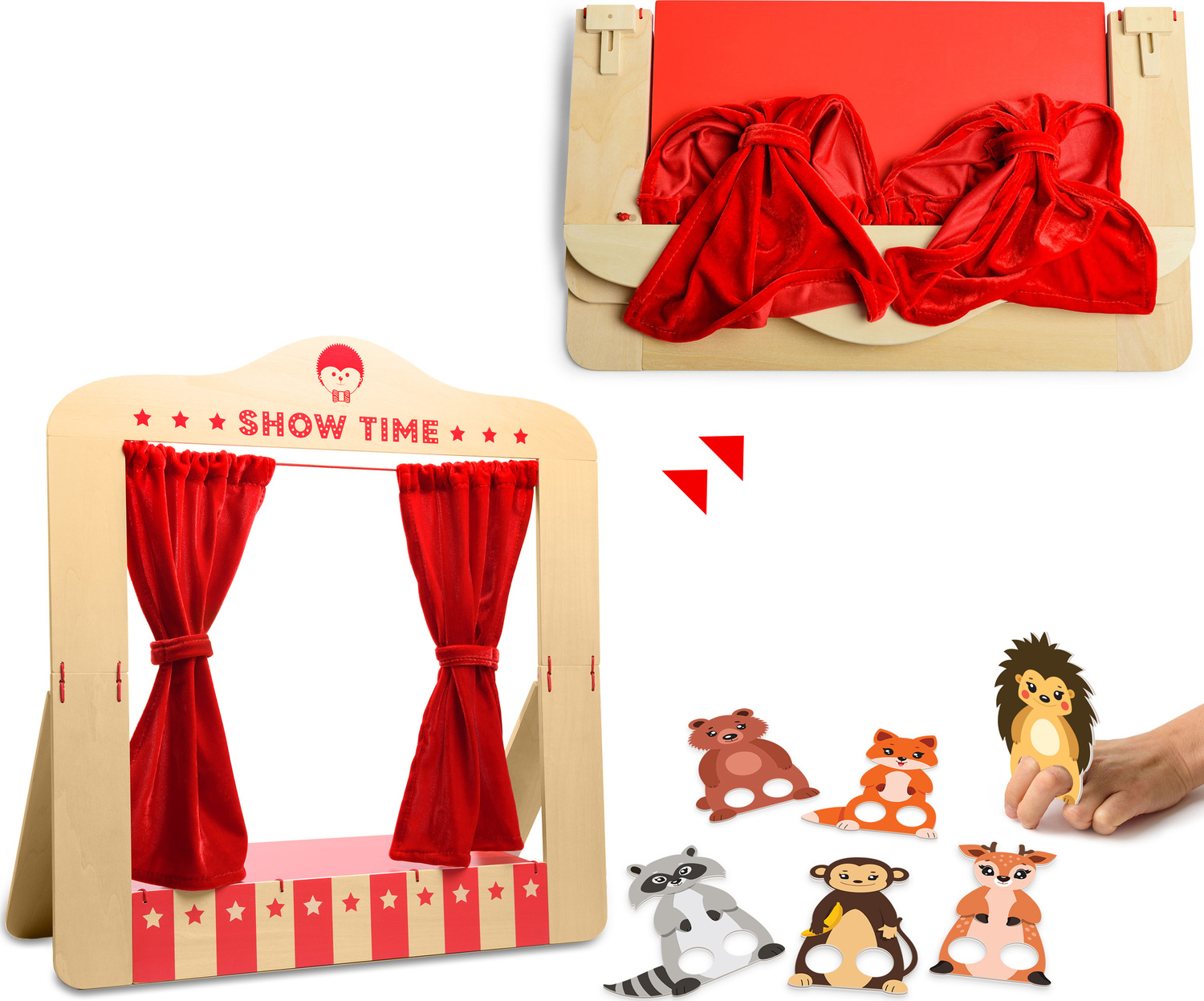 Wooden Tabletop Puppet Theater