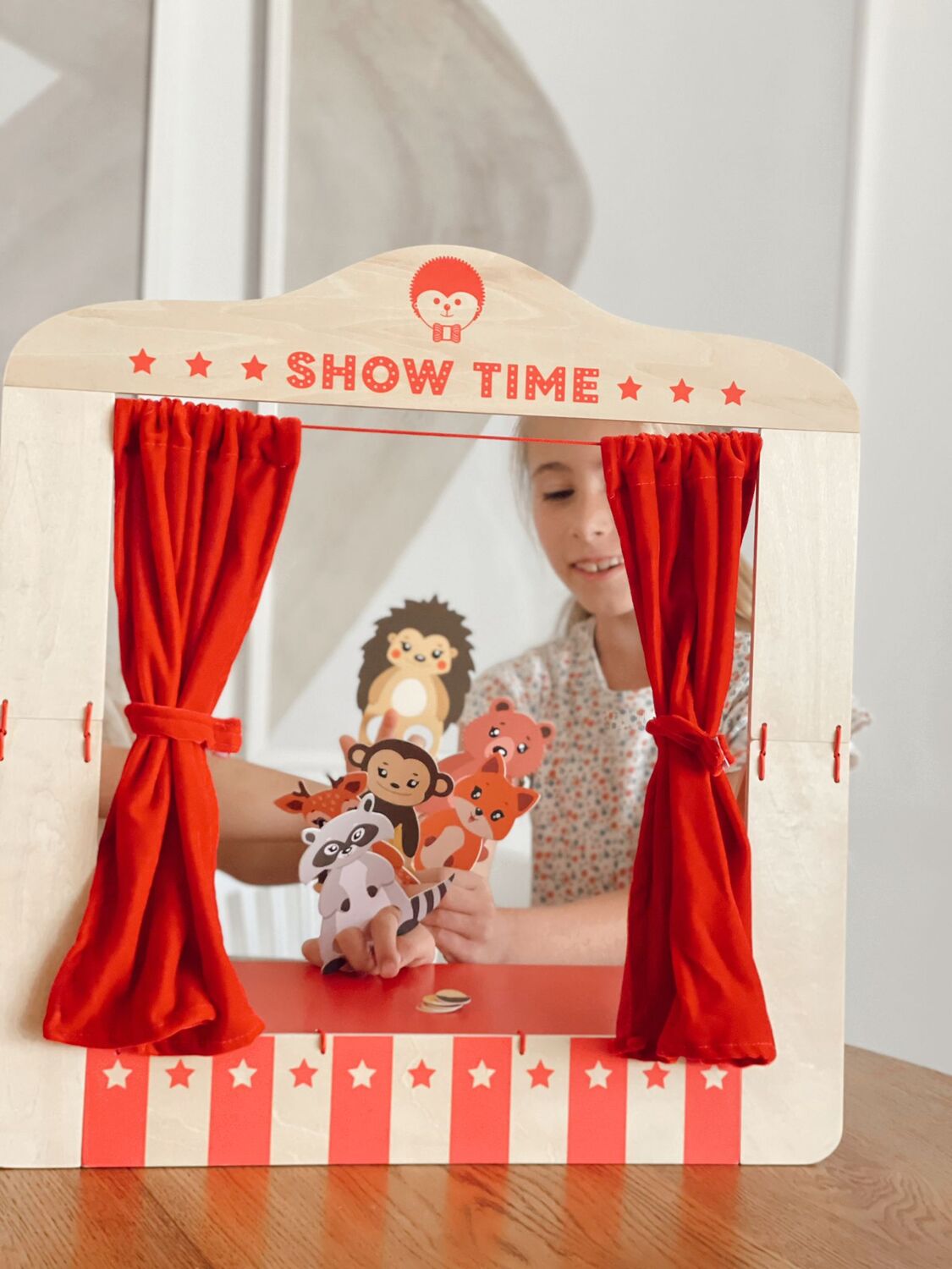 Wooden Tabletop Puppet Theater