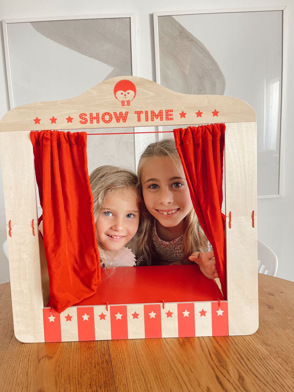 Wooden Tabletop Puppet Theater