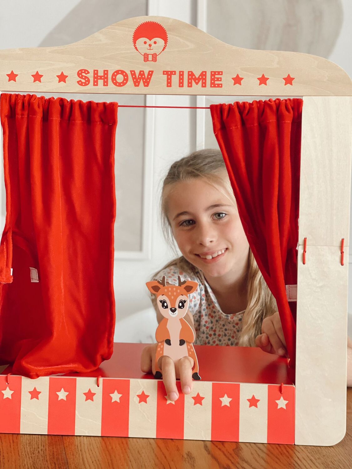 Wooden Tabletop Puppet Theater