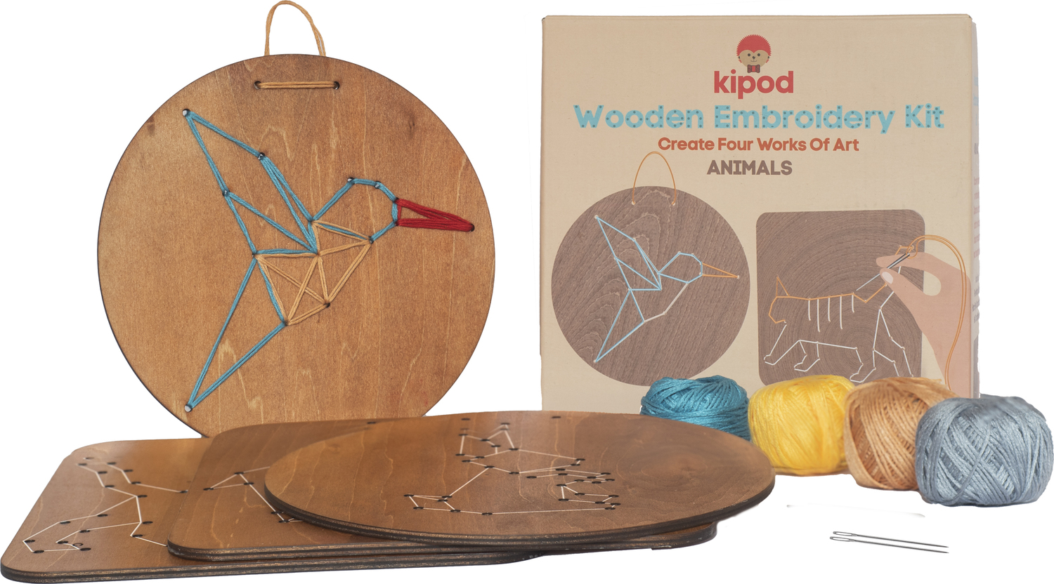 Wooden Embroidery Kit - Animals
