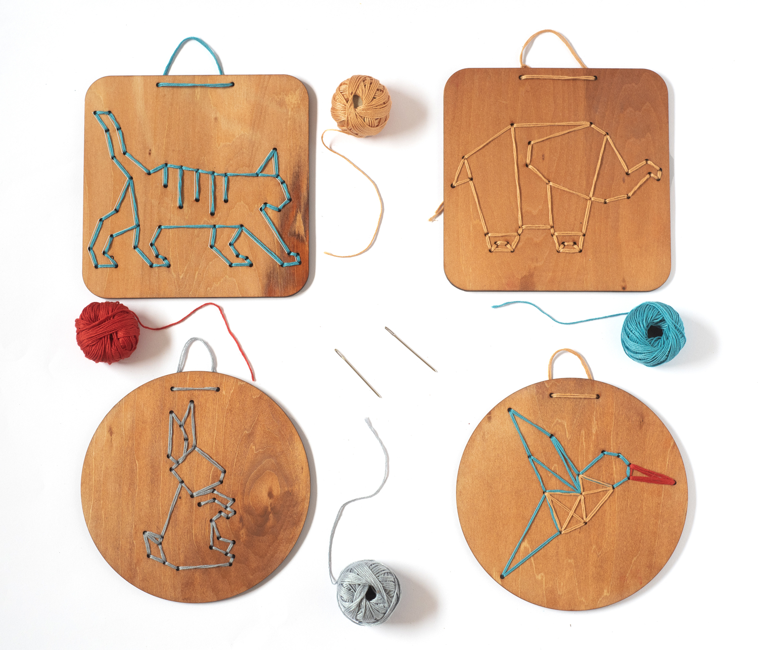 Wooden Embroidery Kit - Animals