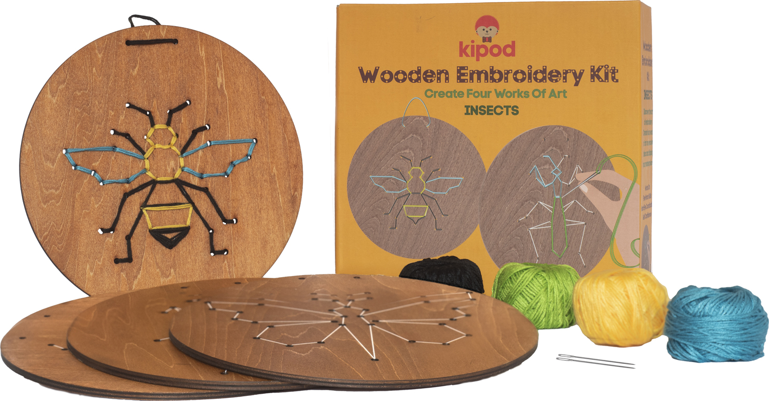 Wooden Embroidery Kit – Insects