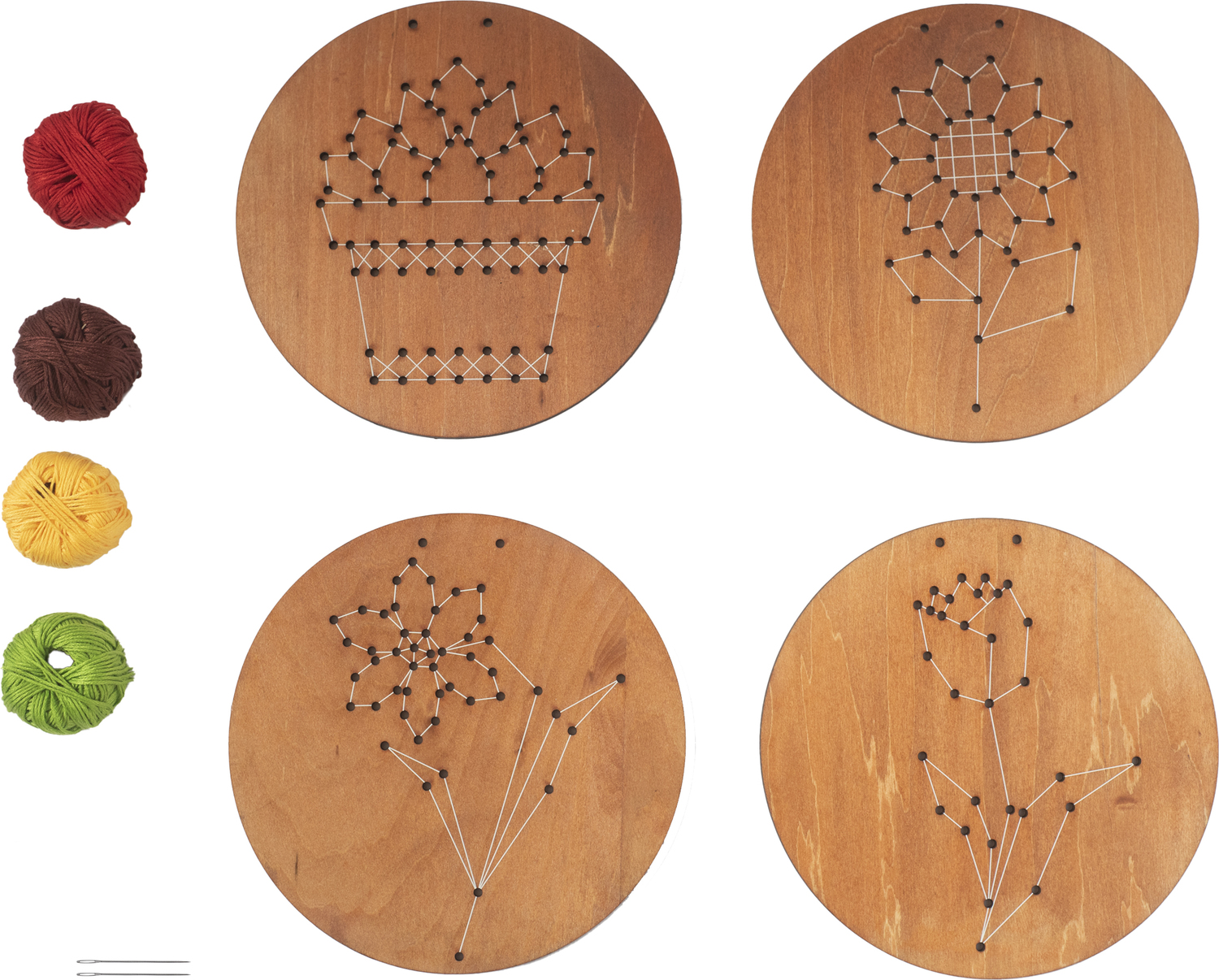 Wooden Embroidery Kit - Plants