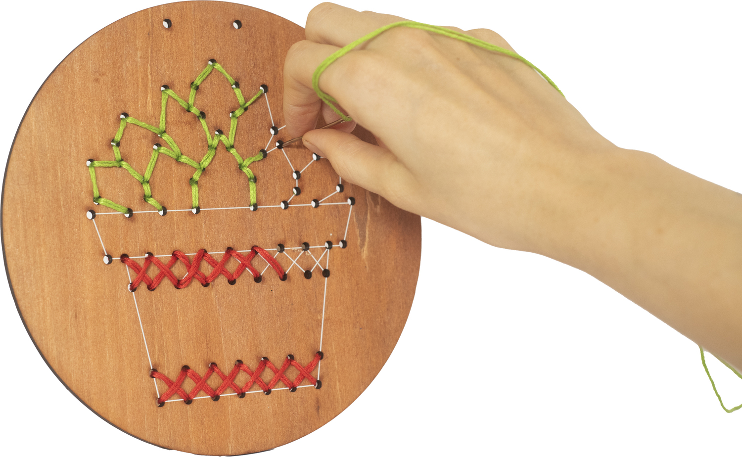 Wooden Embroidery Kit - Plants