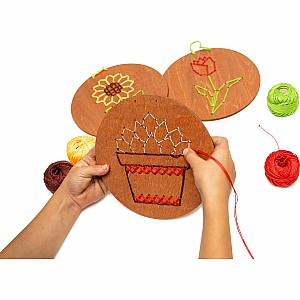 Wooden Embroidery Kit - Plants