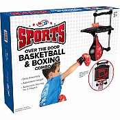 NSG Over the Door Basketball & Boxing Combo - Black/Red/Orange 