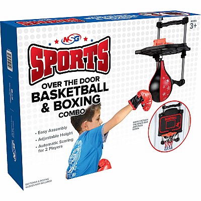 NSG Over the Door Basketball & Boxing Combo - Black/Red/Orange 