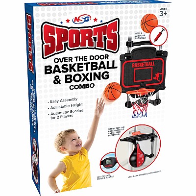 NSG Over the Door Basketball & Boxing Combo - Black/Red/Orange 