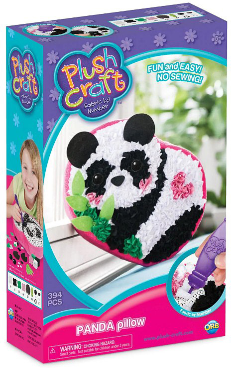 plush craft panda pillow