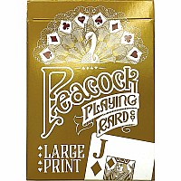 Peacock Deck of Playing Cards - Large Print