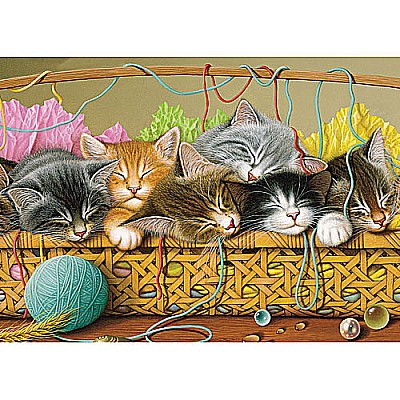 Kittens In Basket (35 pc Tray) Cobble Hill
