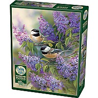 Chickadees And Lilacs 1000pc