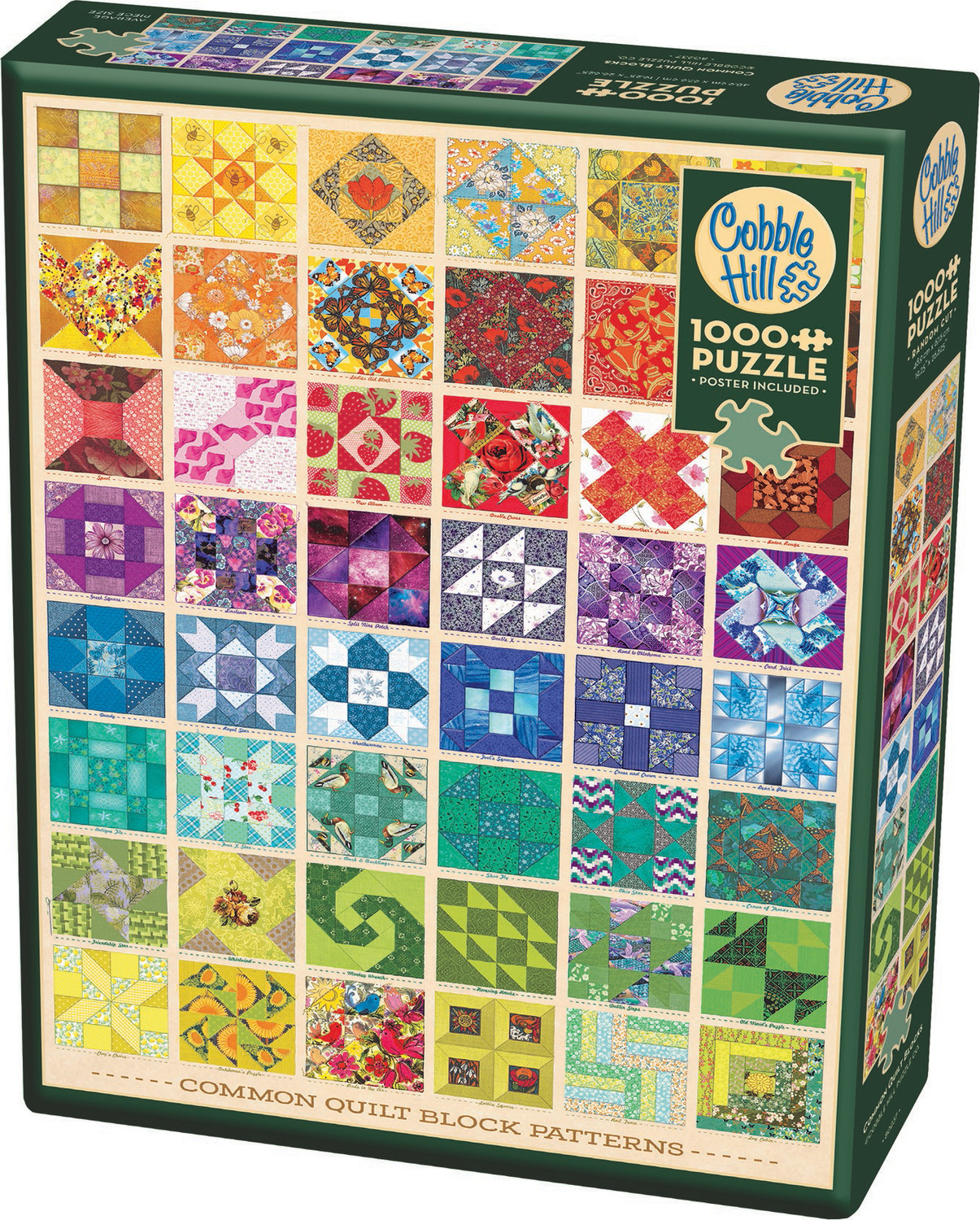 Common Quilt Blocks 1000pc Puzzle Cheeky Monkey Toys