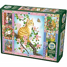 Blossoms And Kittens Quilt