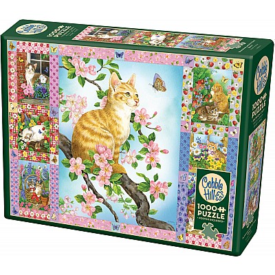 Blossoms And Kittens Quilt (1000 pc) Cobble Hill