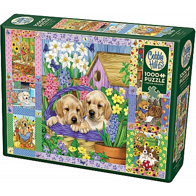 Puppies And Posies Quilt (1000 pc) Cobble Hill