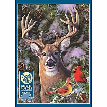 One Deer Two Cardinals 500pc