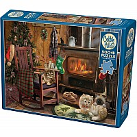 Kittens By The Stove (500 pc) Cobble HIll