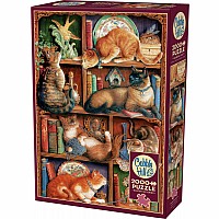Feline Bookcase (2000 pc) Cobble Hill