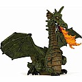 Green Winged Dragon With Flame