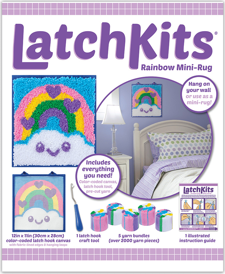 LatchKits® Smiling Rainbow Latch Hook Kit - The Toy Box Hanover
