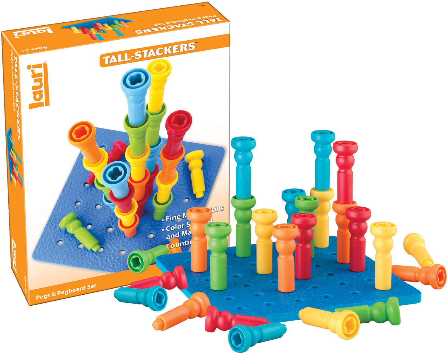 TallStacker Peg & Pegboard Set Tom's Toys