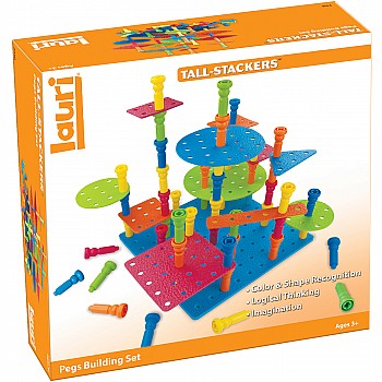 Tall-Stacker Pegs Building Set