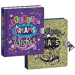 Secrets, Dreams and Wishes Glow in the Dark Lock and Key Diary