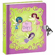 Peaceable Kingdom Shiny Foil Fairies Lock and Key Diary