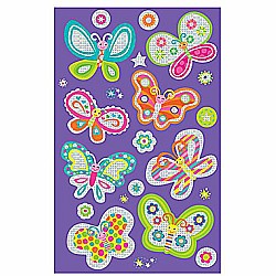 Peaceable Kingdom Super Shiny! Neon Butterfly Sticker Pack