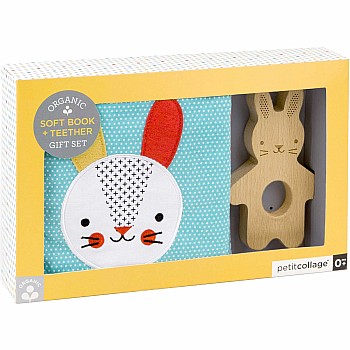 Organic Soft Book & Teether Gift Set