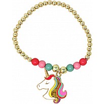 Rainbows & unicorns beaded bracelet