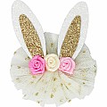 Floral bunny hairclips in tub