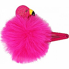 Fluffly flamingo hairclips