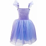 Princess Violet Velvet Dress with Tulle Skirt (Size 3-4)