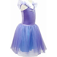 Princess Violet Velvet Dress with Tulle Skirt (Size 3-4)