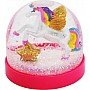 Cotton candy unicorn acrylic snow globe