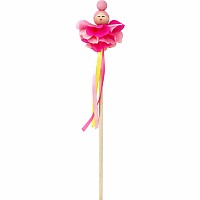 Hand Painted Wooden Bead Pixie Flower Wand (assorted)
