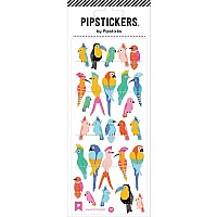 Stickers -  Polly Chrome Parrots (3x7)