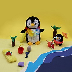 Penguin Mom and Her Baby (Black)